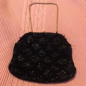 Black sequined purse